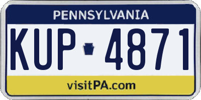 PA license plate KUP4871