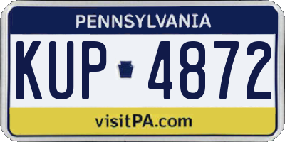 PA license plate KUP4872