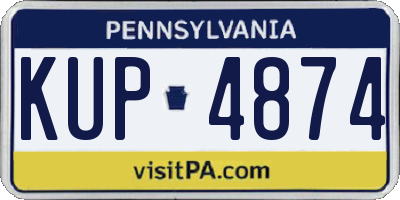 PA license plate KUP4874
