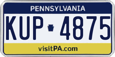 PA license plate KUP4875