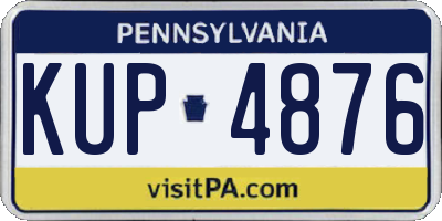PA license plate KUP4876