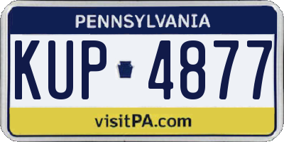 PA license plate KUP4877