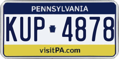 PA license plate KUP4878