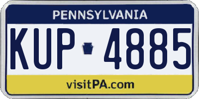 PA license plate KUP4885