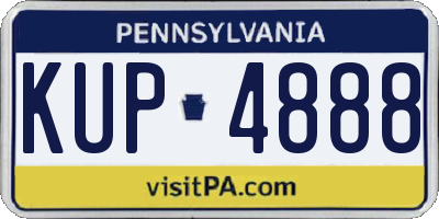 PA license plate KUP4888