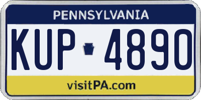 PA license plate KUP4890