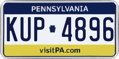 PA license plate KUP4896