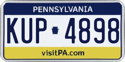 PA license plate KUP4898
