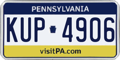 PA license plate KUP4906