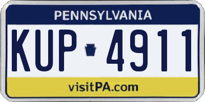PA license plate KUP4911