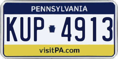 PA license plate KUP4913