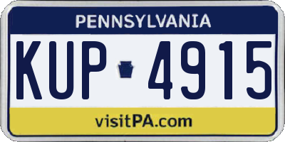 PA license plate KUP4915