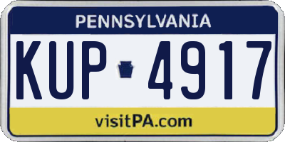 PA license plate KUP4917