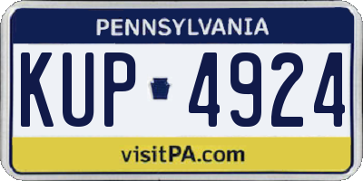 PA license plate KUP4924