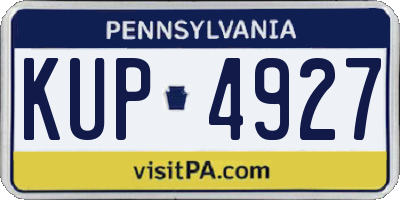 PA license plate KUP4927