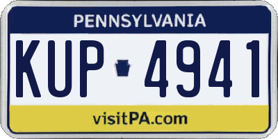 PA license plate KUP4941