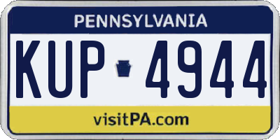 PA license plate KUP4944