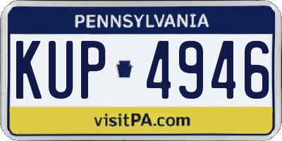 PA license plate KUP4946