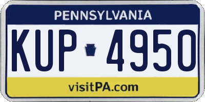 PA license plate KUP4950