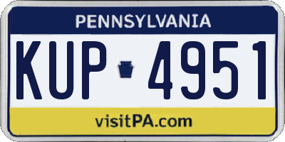 PA license plate KUP4951