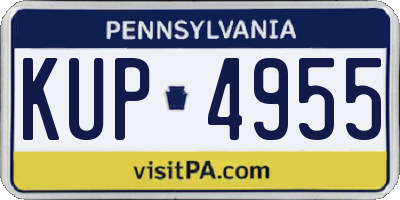 PA license plate KUP4955