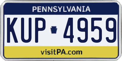 PA license plate KUP4959