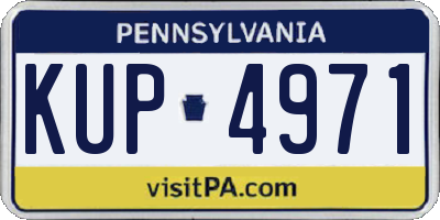 PA license plate KUP4971