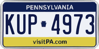 PA license plate KUP4973