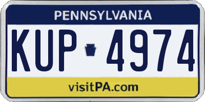 PA license plate KUP4974