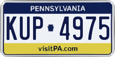 PA license plate KUP4975