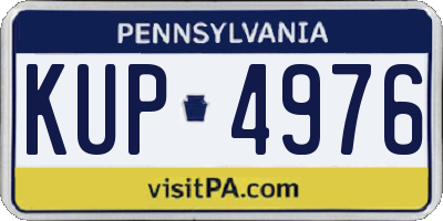 PA license plate KUP4976