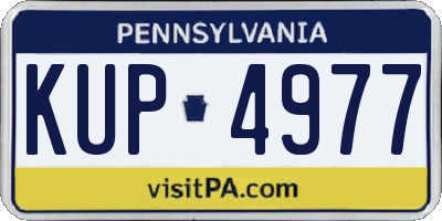 PA license plate KUP4977