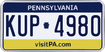 PA license plate KUP4980
