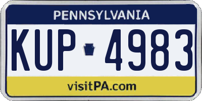 PA license plate KUP4983