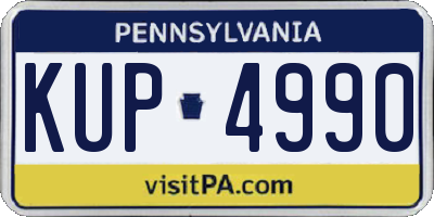 PA license plate KUP4990