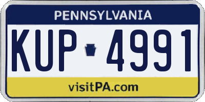 PA license plate KUP4991