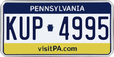 PA license plate KUP4995