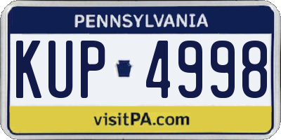 PA license plate KUP4998