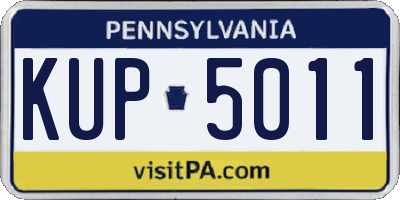 PA license plate KUP5011