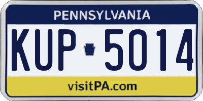 PA license plate KUP5014