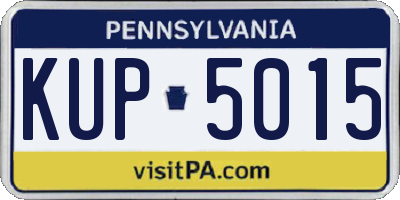 PA license plate KUP5015