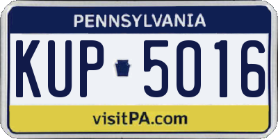 PA license plate KUP5016