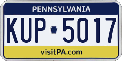 PA license plate KUP5017