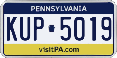 PA license plate KUP5019