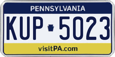 PA license plate KUP5023
