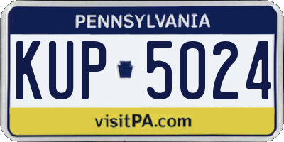 PA license plate KUP5024