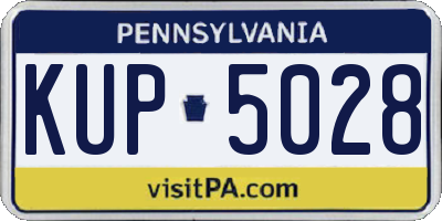 PA license plate KUP5028