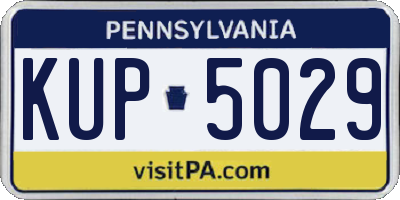PA license plate KUP5029