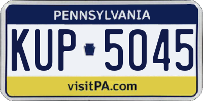 PA license plate KUP5045