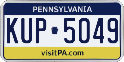 PA license plate KUP5049